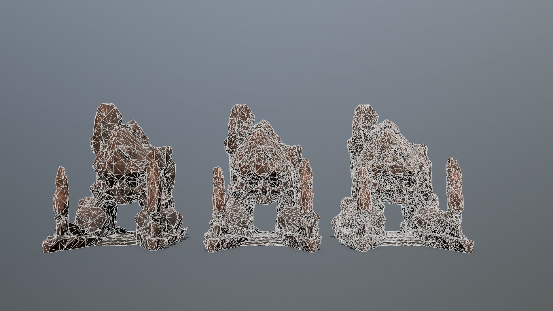 skull gate Low-poly 3D model_12