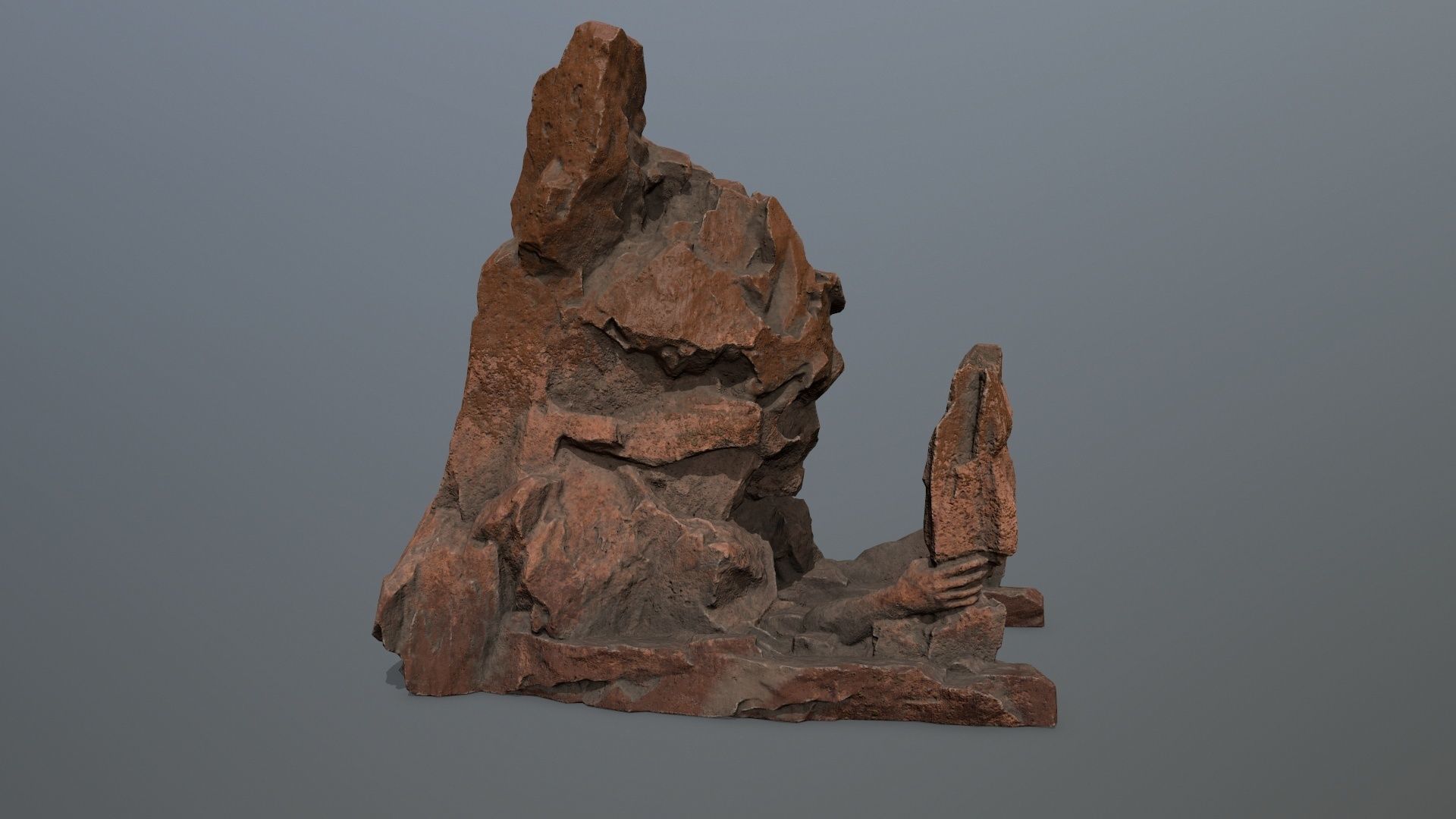 skull gate Low-poly 3D model_4