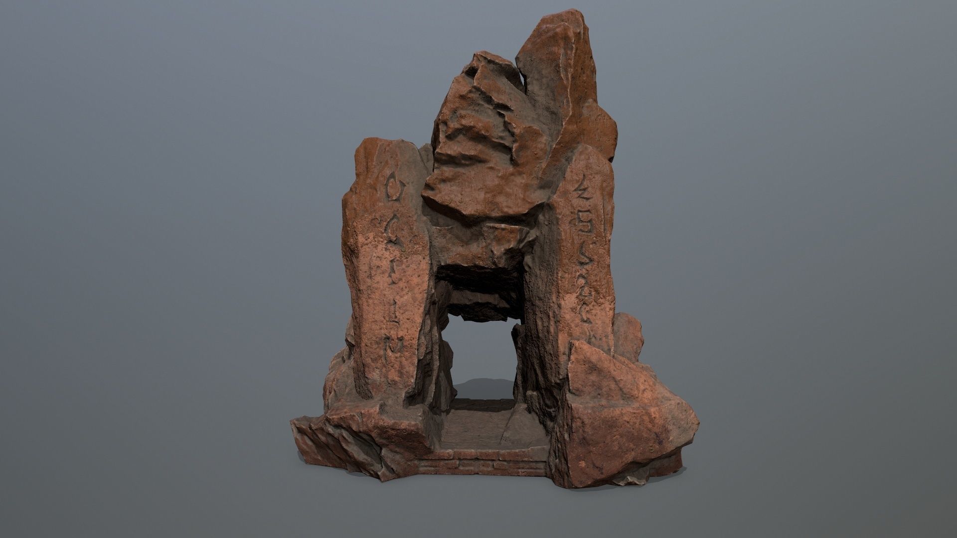 skull gate Low-poly 3D model_6