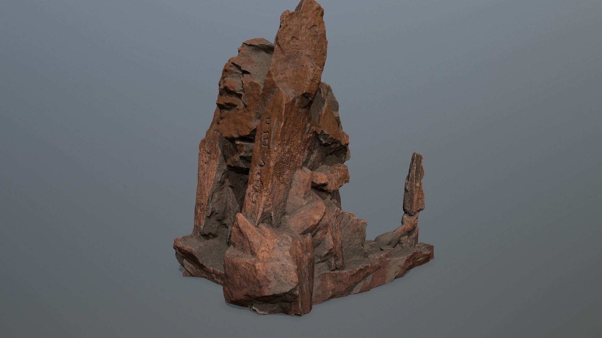 skull gate Low-poly 3D model_5