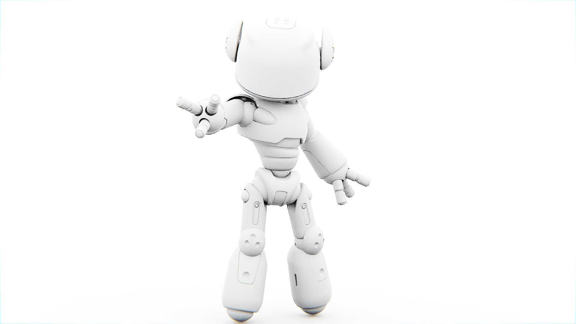 UTILITY BOT MONIKA  Rigged for Unreal Engine - Unity - MIXAMO 3D model_32