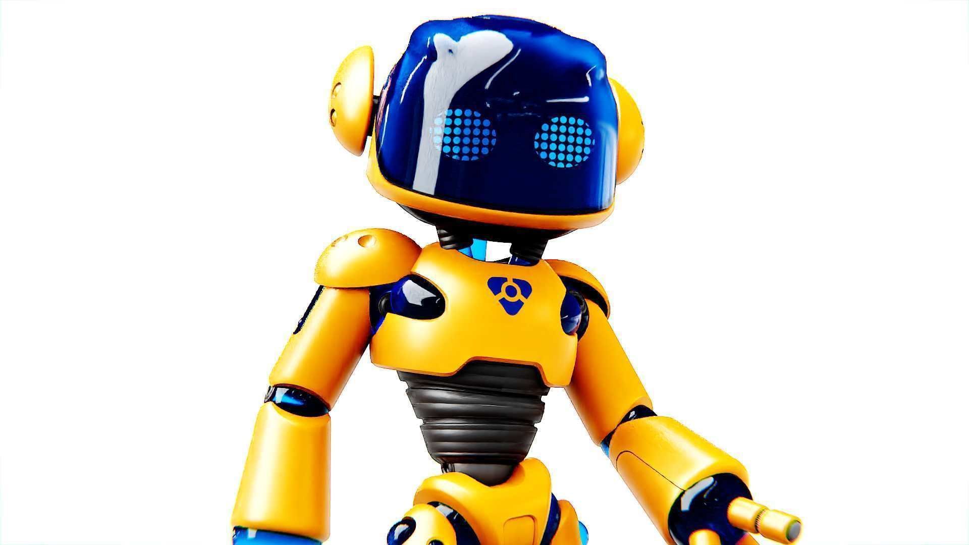 UTILITY BOT MONIKA  Rigged for Unreal Engine - Unity - MIXAMO 3D model_30