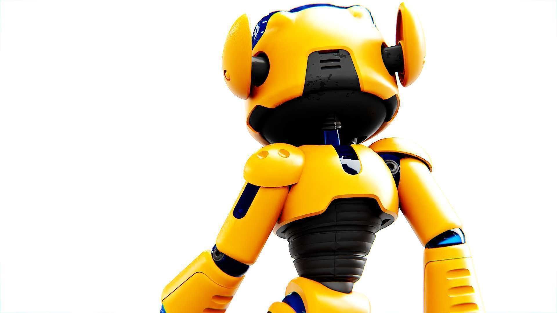 UTILITY BOT MONIKA  Rigged for Unreal Engine - Unity - MIXAMO 3D model_31