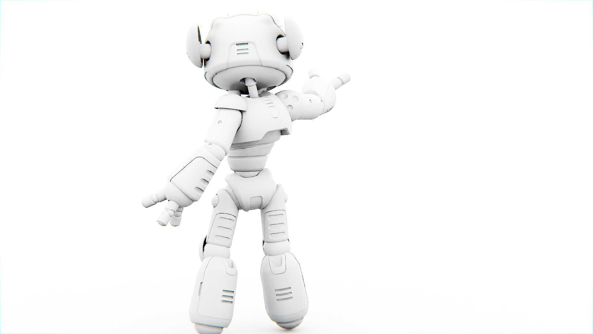 UTILITY BOT MONIKA  Rigged for Unreal Engine - Unity - MIXAMO 3D model_34