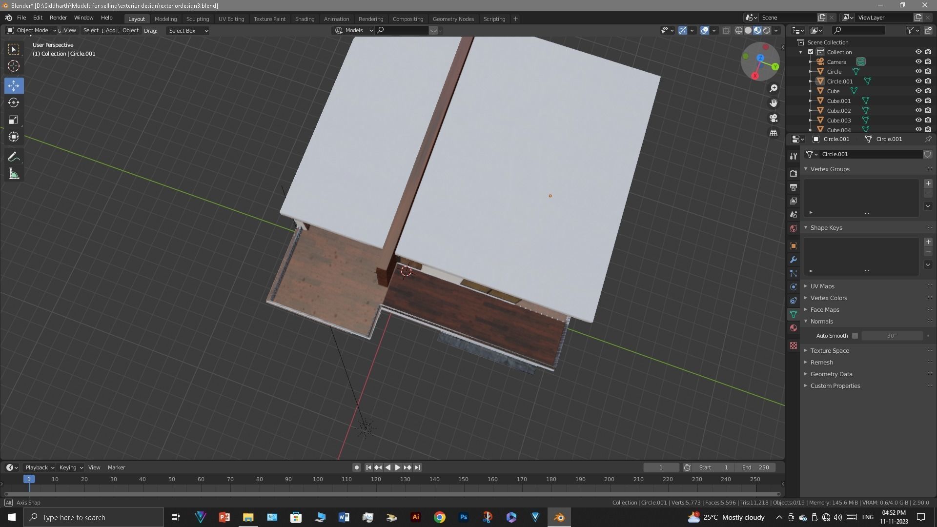 Exterior design Low-poly 3D model_43