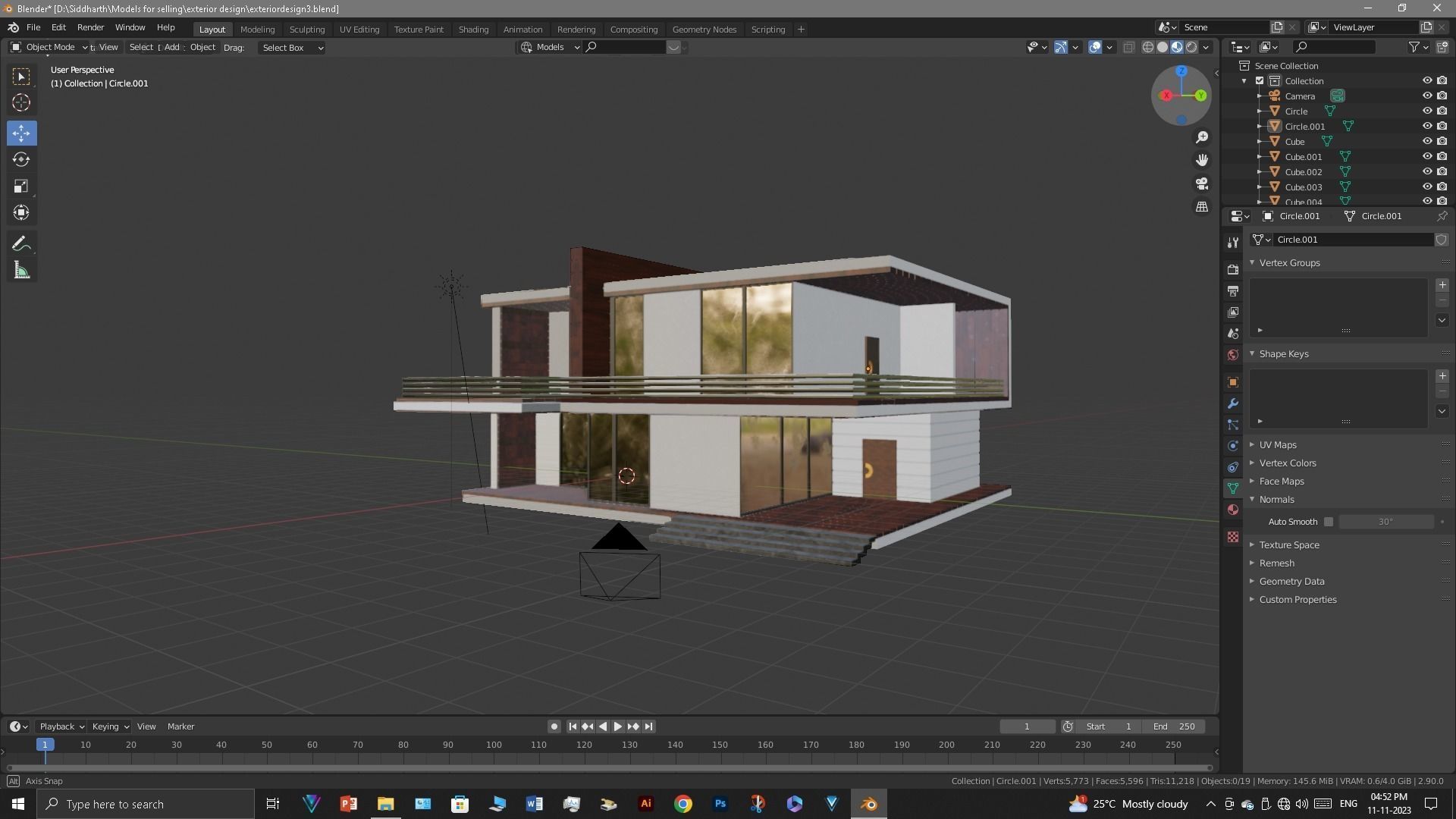 Exterior design Low-poly 3D model_58
