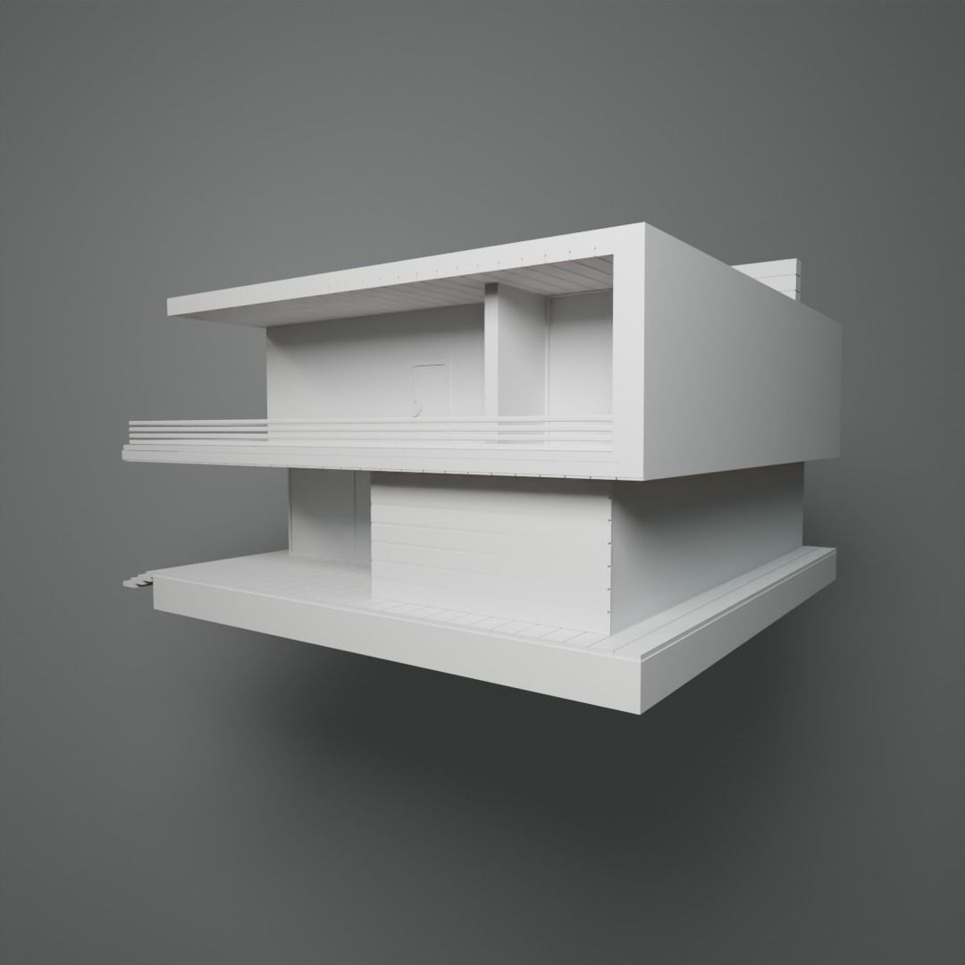 Exterior design Low-poly 3D model_7