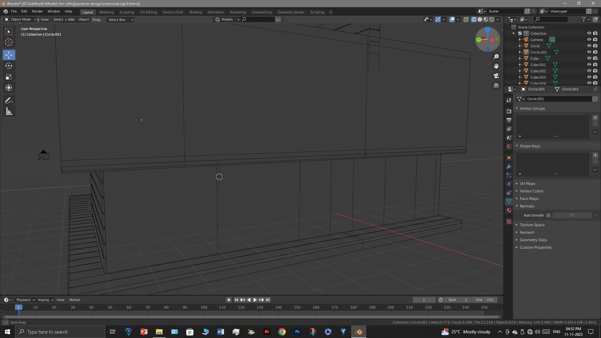 Exterior design Low-poly 3D model_29
