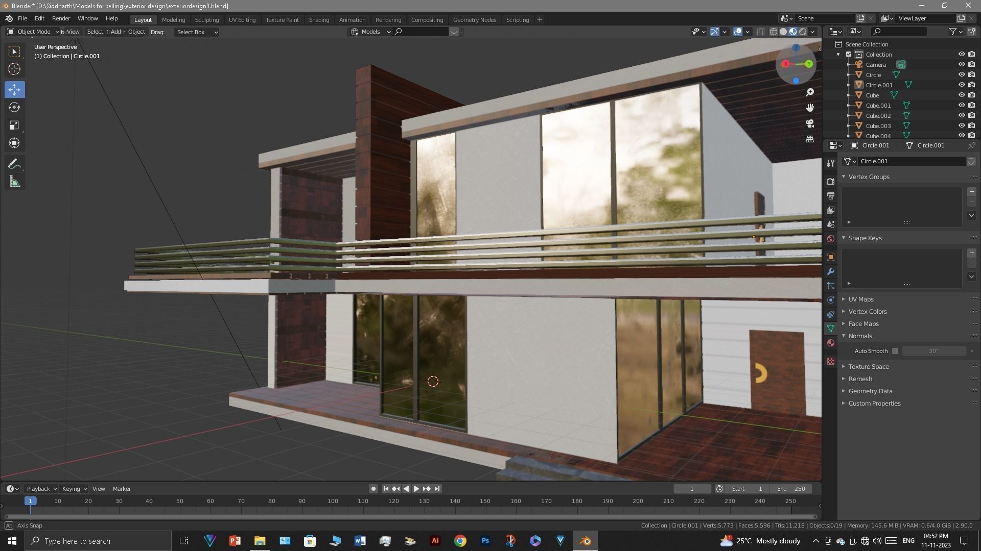 Exterior design Low-poly 3D model_55