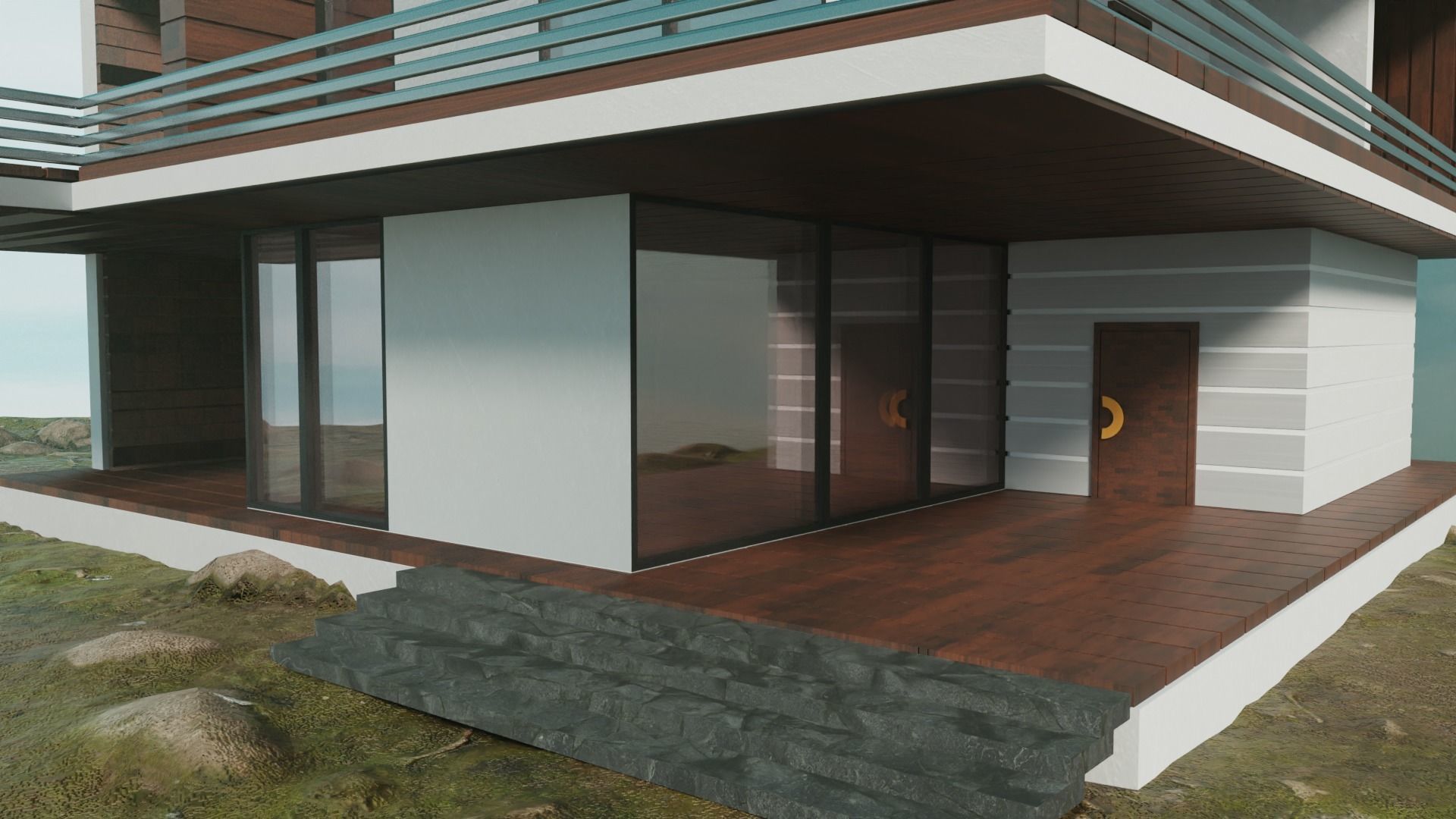 Exterior design Low-poly 3D model_5