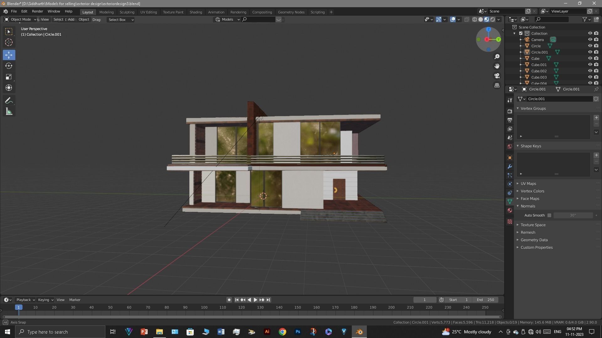 Exterior design Low-poly 3D model_53