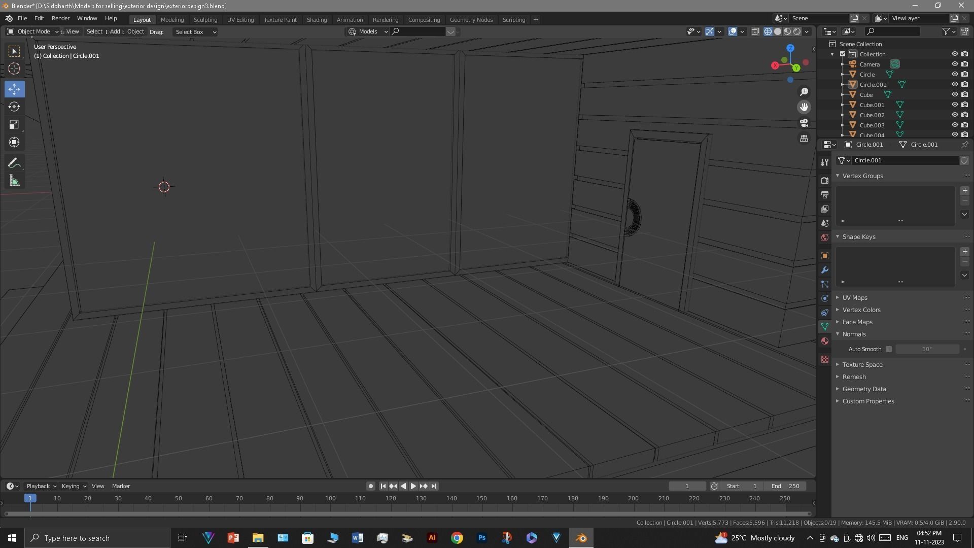 Exterior design Low-poly 3D model_25