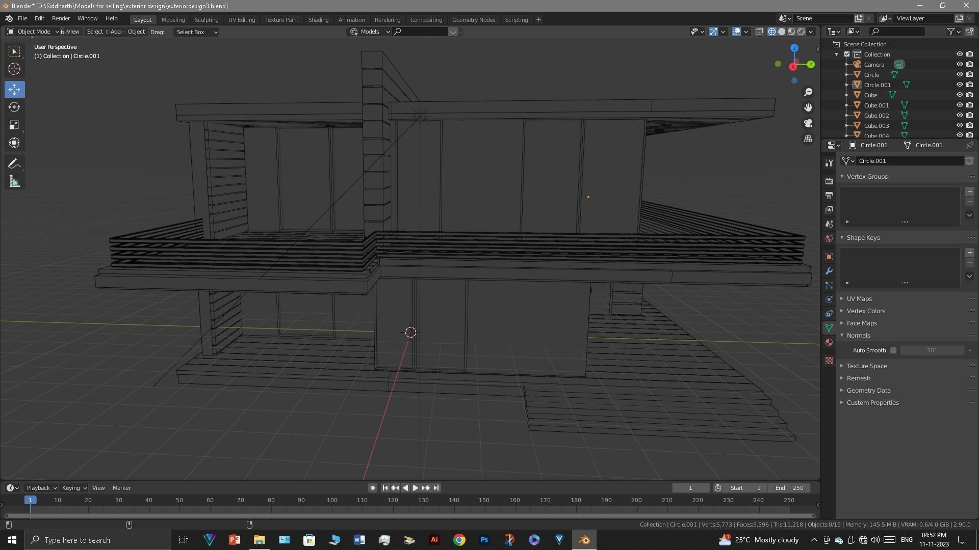 Exterior design Low-poly 3D model_27