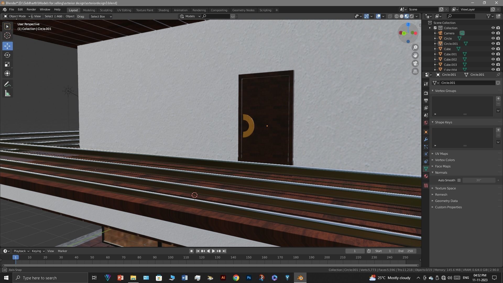 Exterior design Low-poly 3D model_44