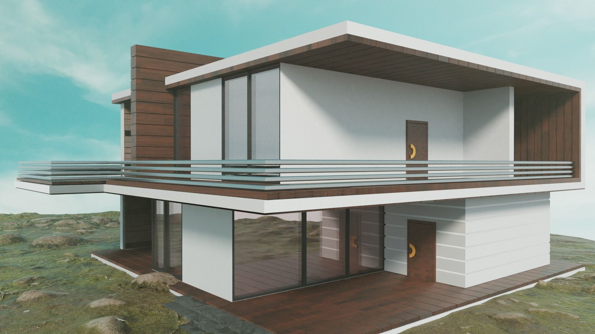 Exterior design Low-poly 3D model_2