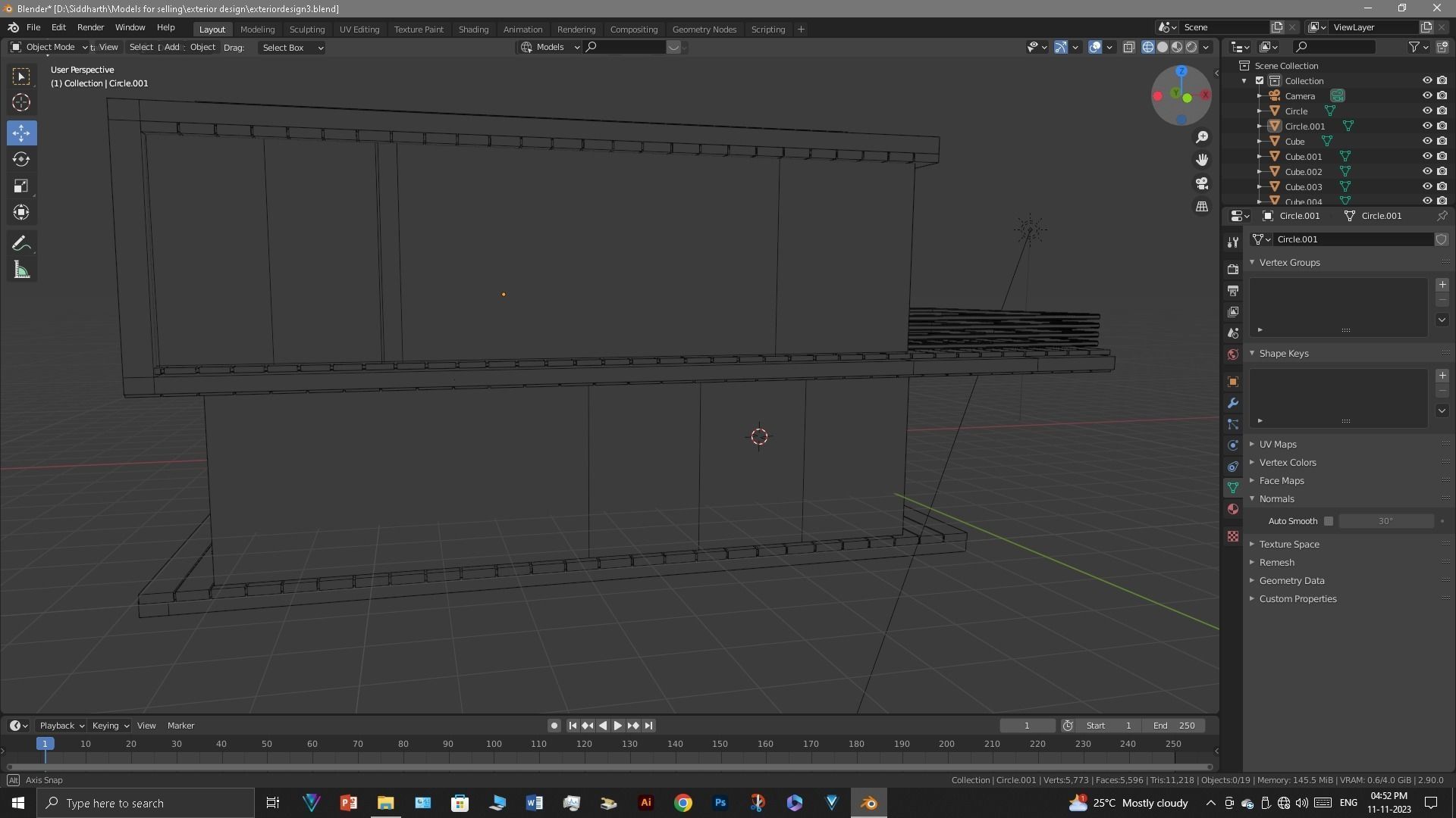 Exterior design Low-poly 3D model_31