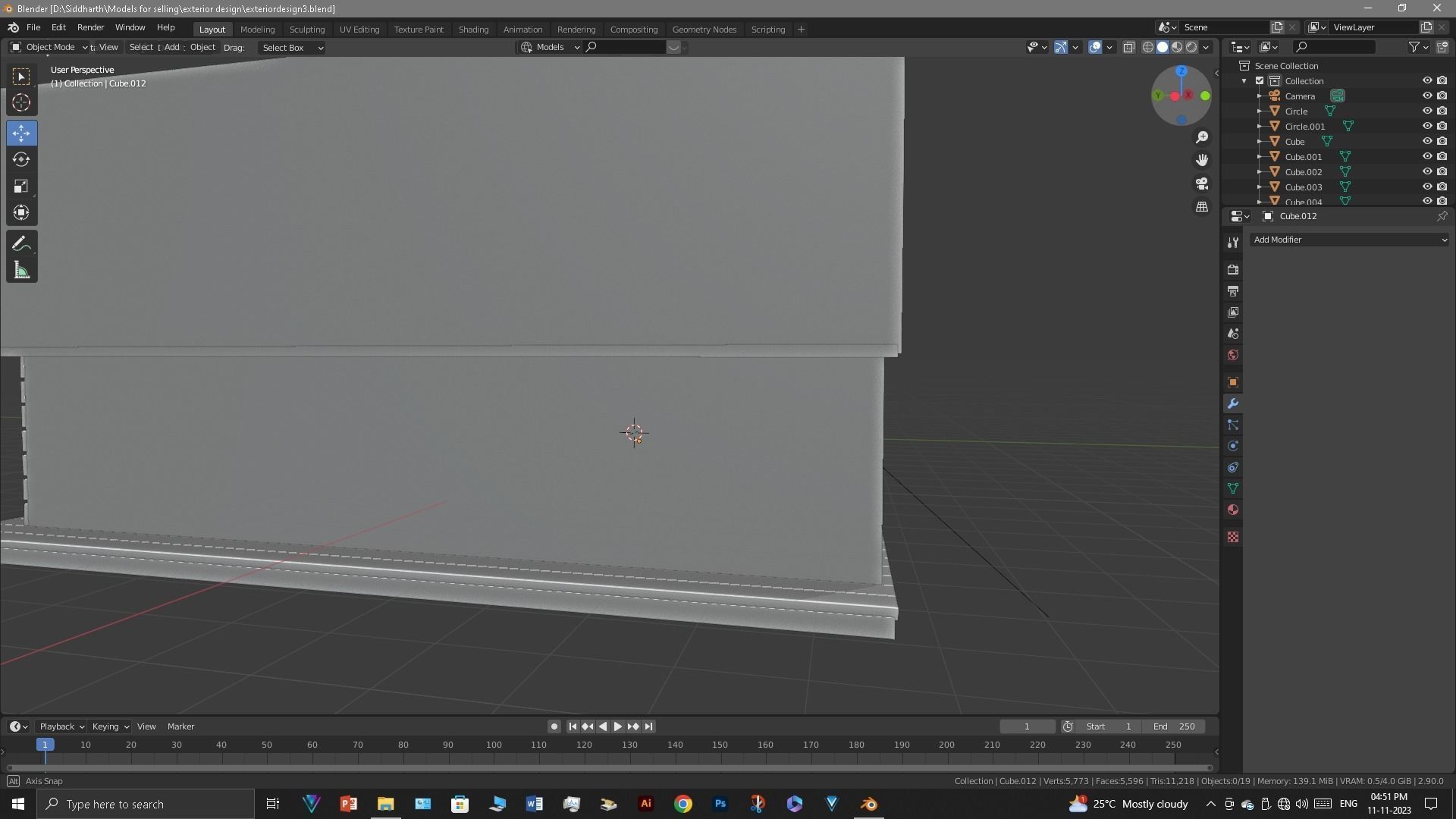 Exterior design Low-poly 3D model_34