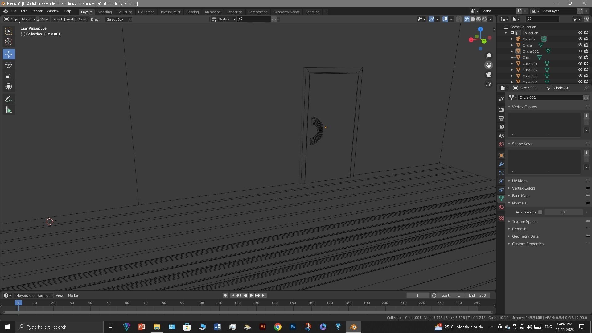 Exterior design Low-poly 3D model_21