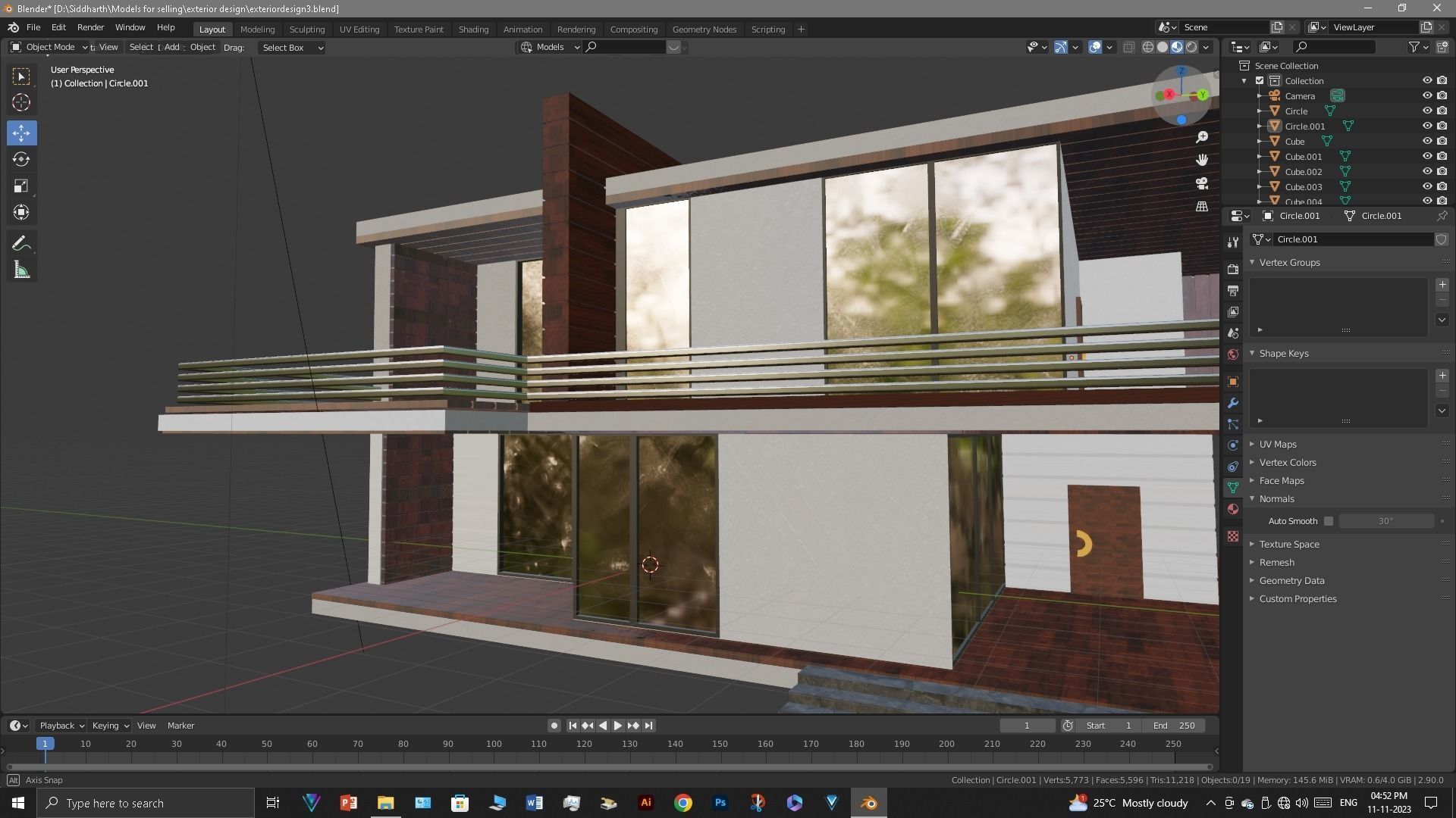 Exterior design Low-poly 3D model_60