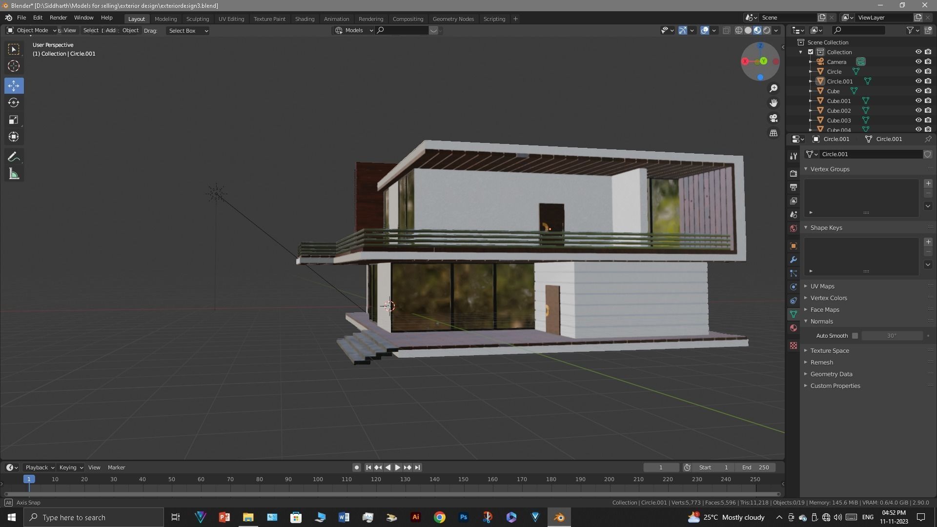 Exterior design Low-poly 3D model_47