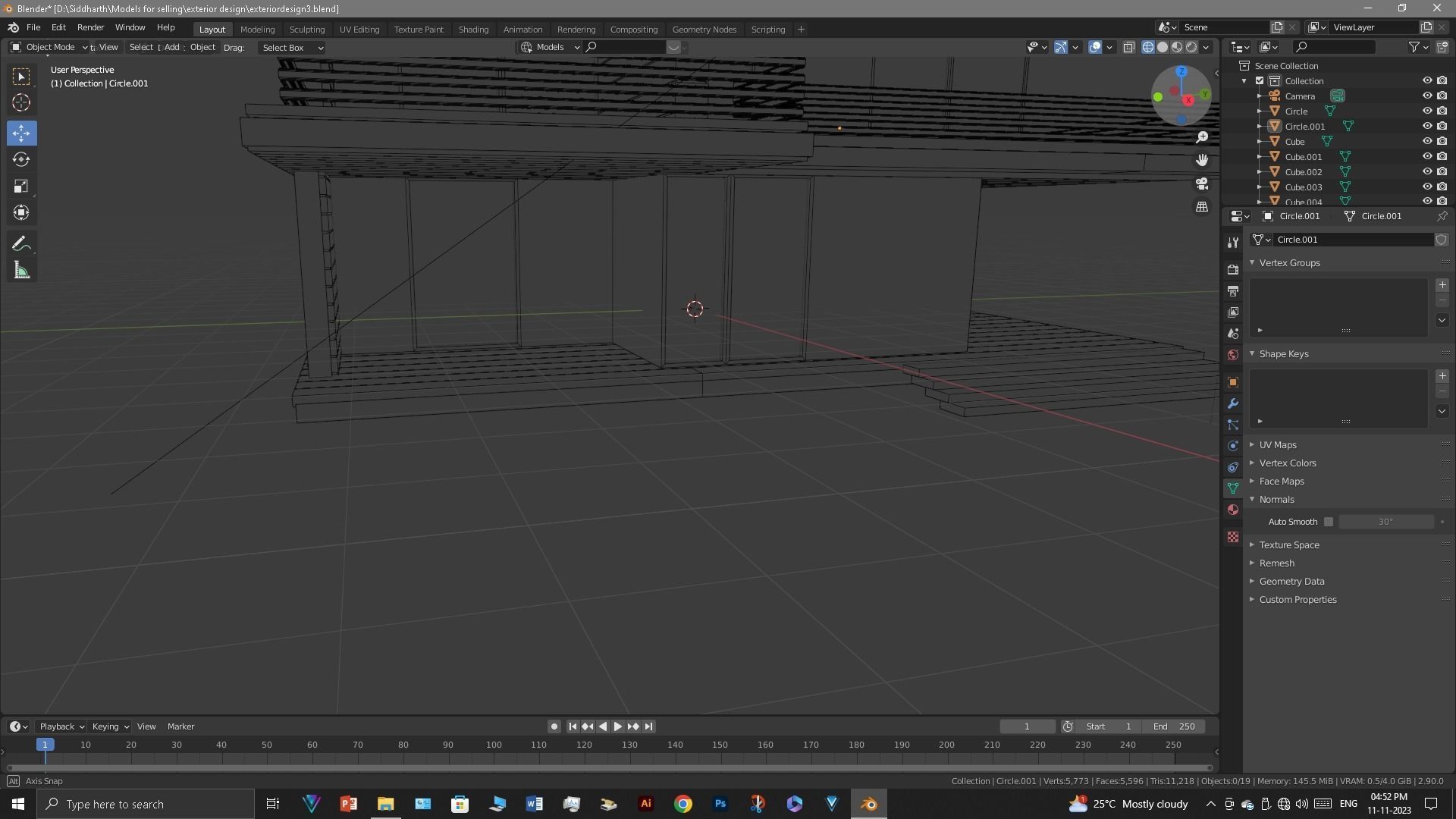 Exterior design Low-poly 3D model_22