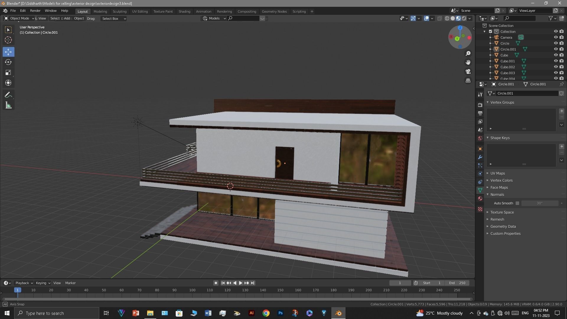 Exterior design Low-poly 3D model_51