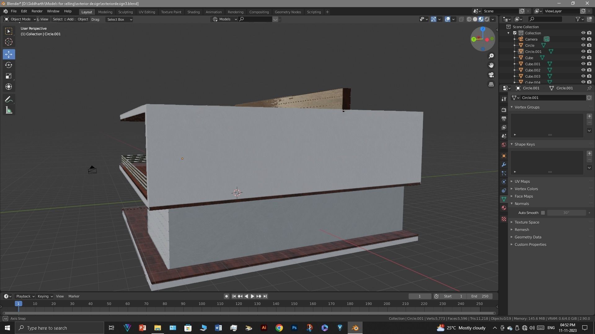 Exterior design Low-poly 3D model_52