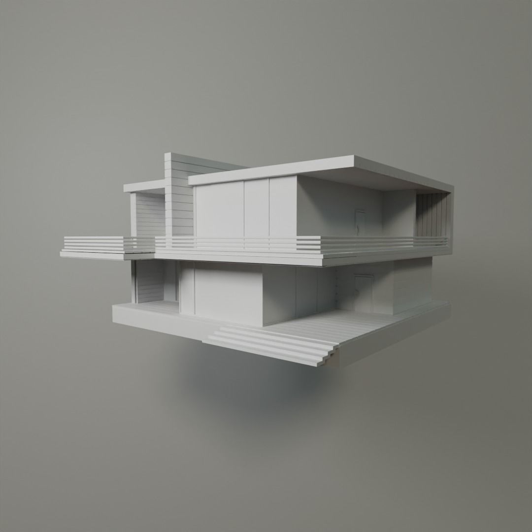 Exterior design Low-poly 3D model_6