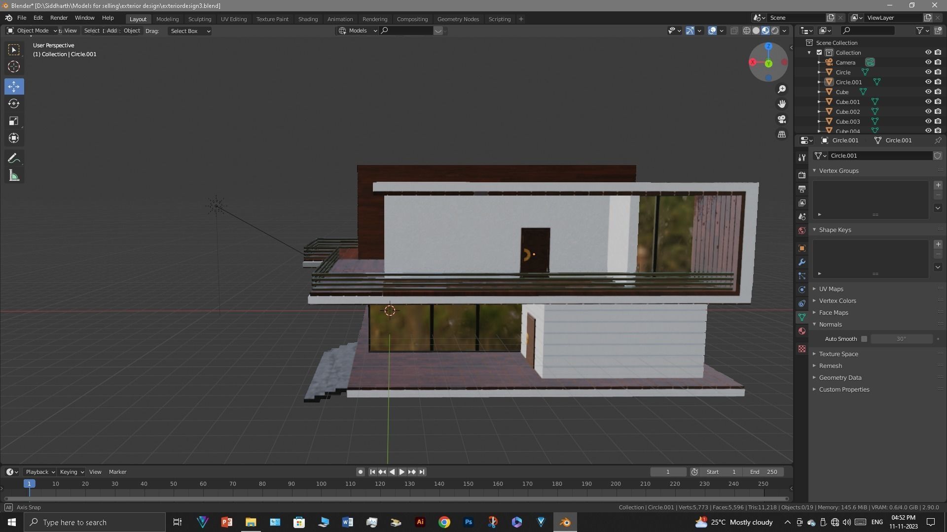 Exterior design Low-poly 3D model_15