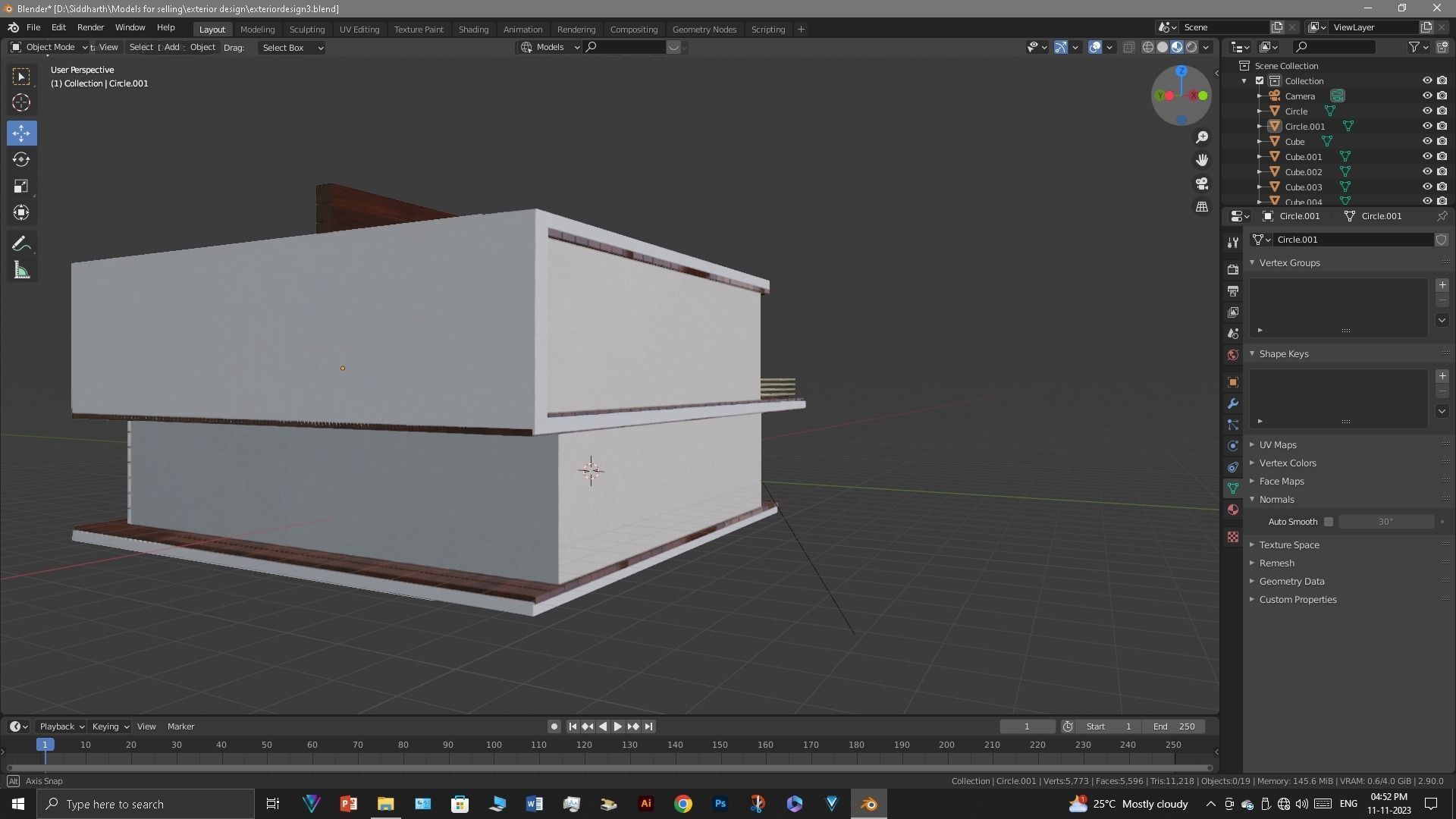 Exterior design Low-poly 3D model_54