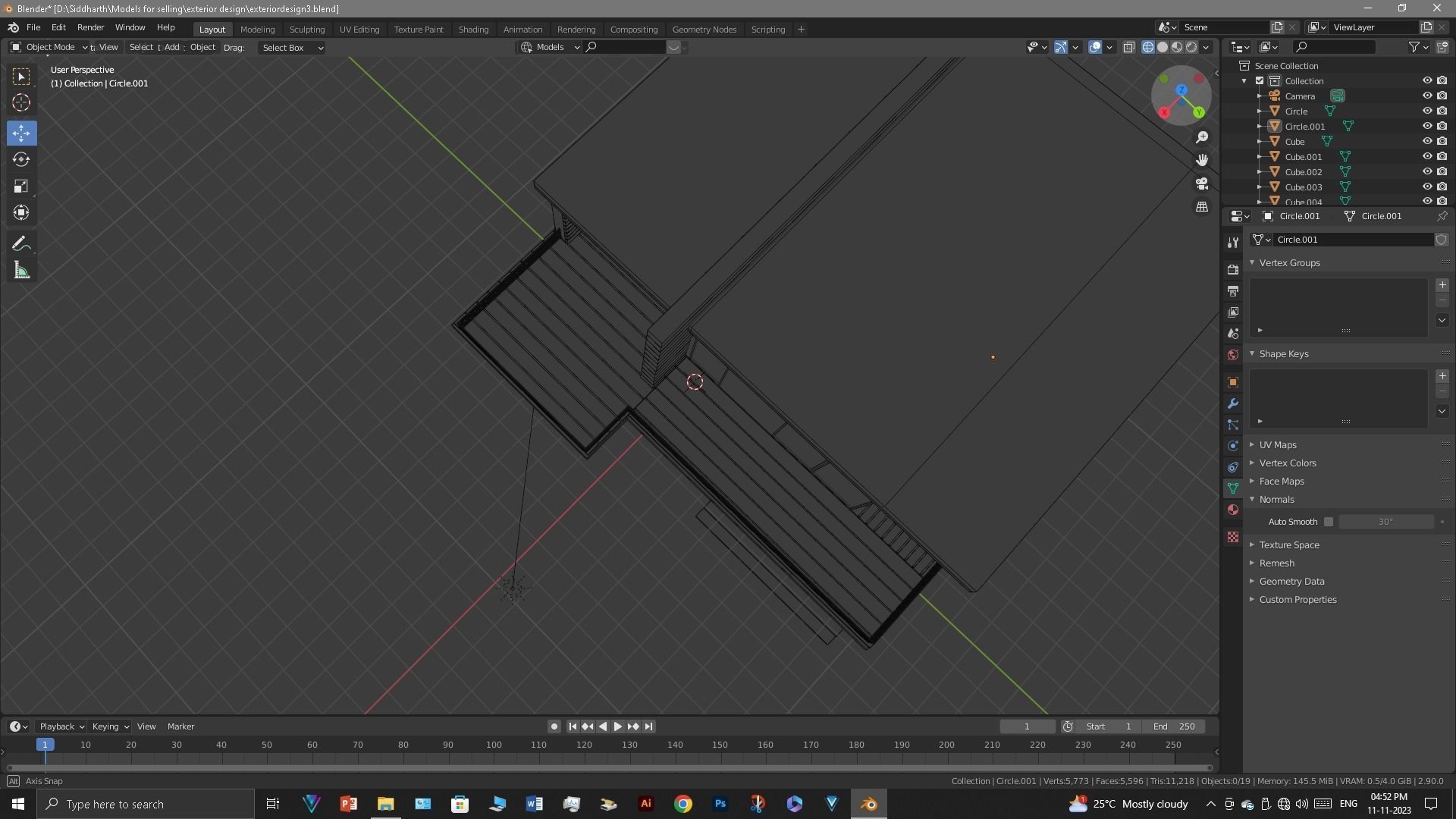 Exterior design Low-poly 3D model_41