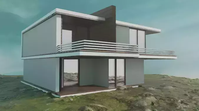 Exterior design Low-poly 3D model