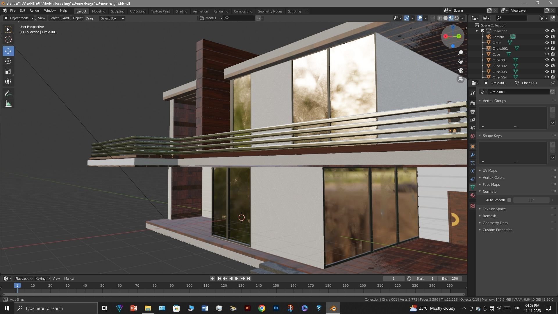 Exterior design Low-poly 3D model_57