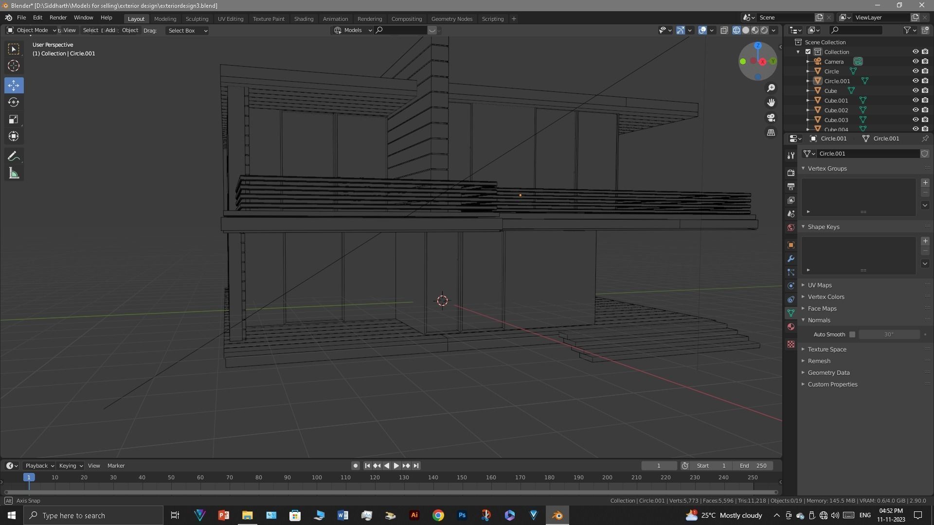 Exterior design Low-poly 3D model_19