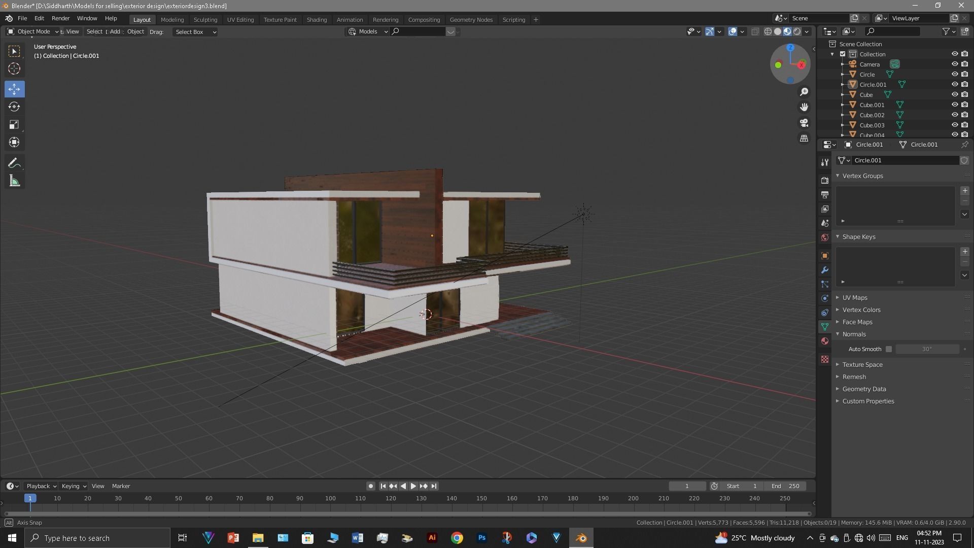 Exterior design Low-poly 3D model_28