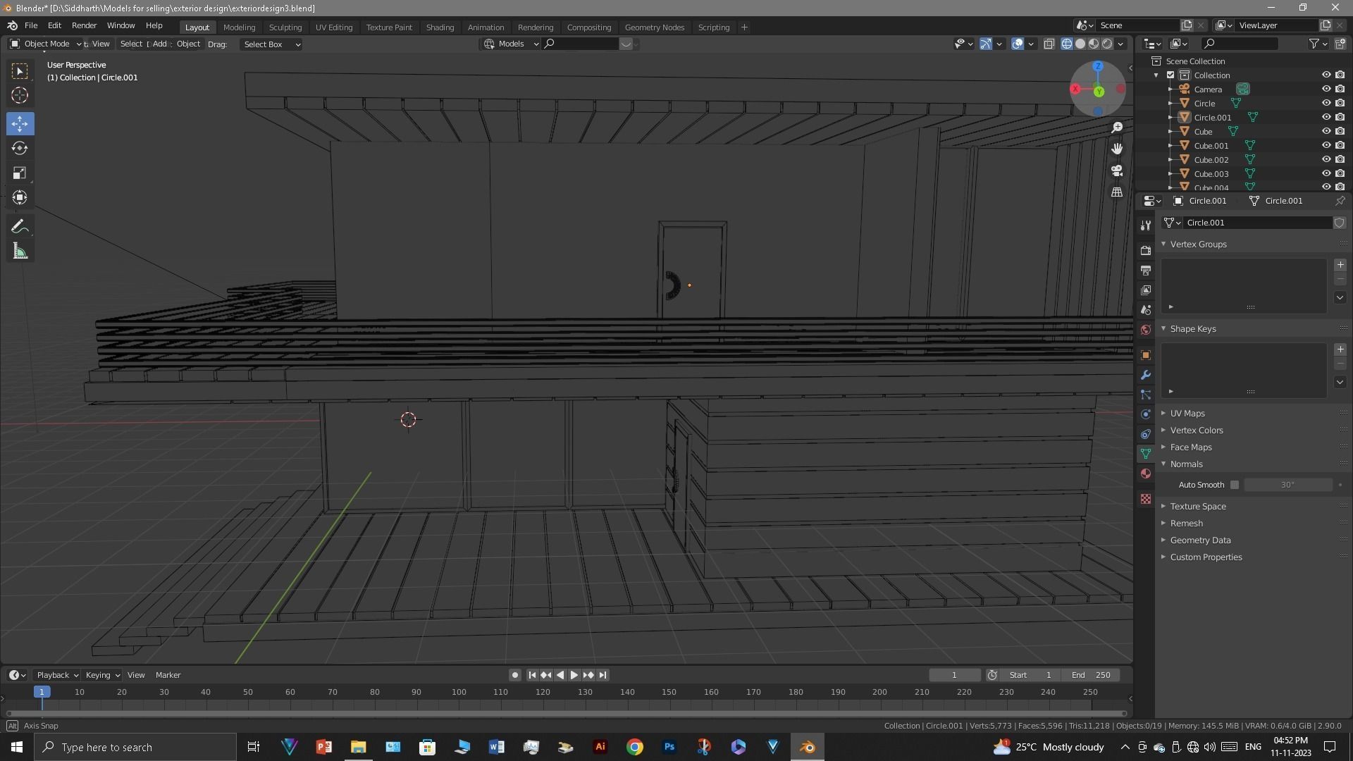 Exterior design Low-poly 3D model_30
