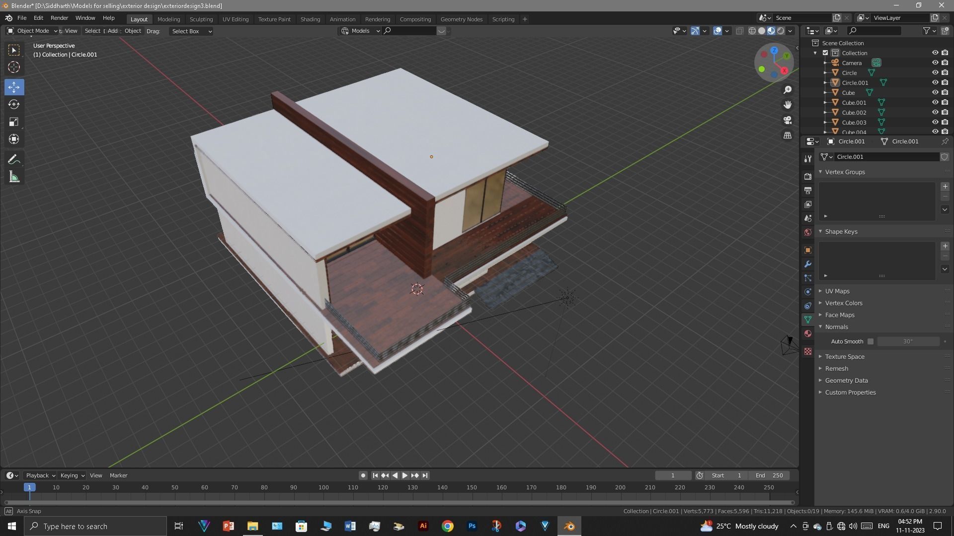 Exterior design Low-poly 3D model_48