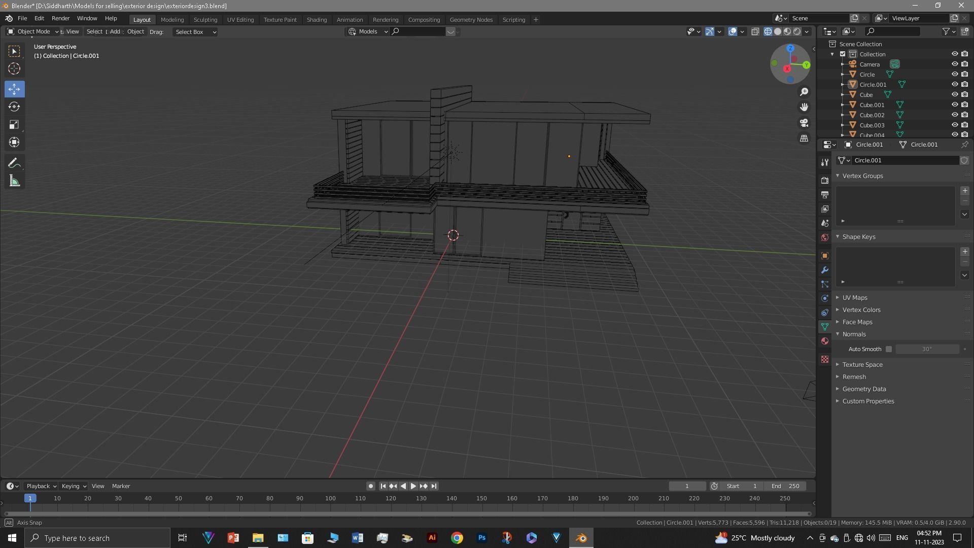 Exterior design Low-poly 3D model_42