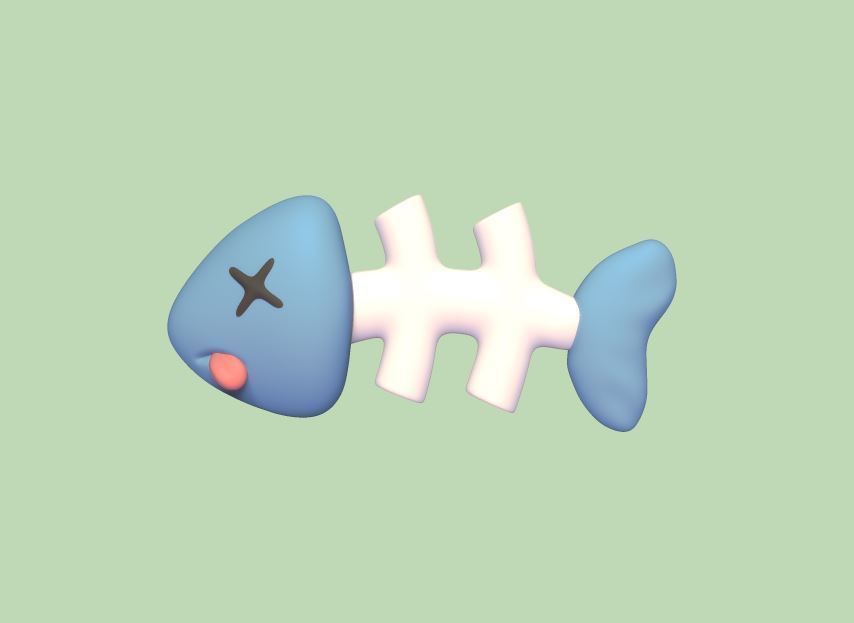 Fishbone 3D print model_1