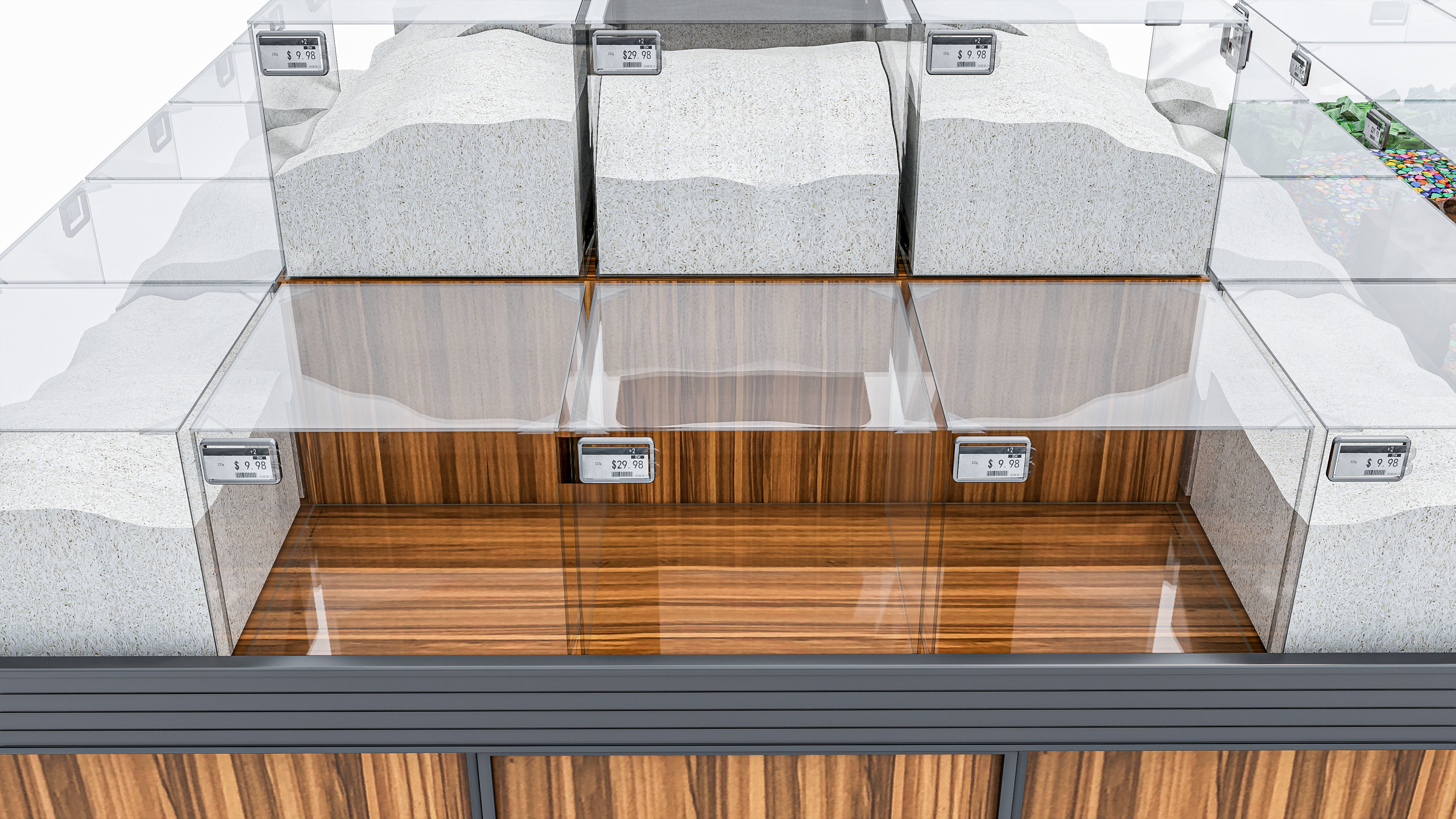 Supermarket  Grocery  stands  Shelves  Racks  Showcase  checkout 3D model_17