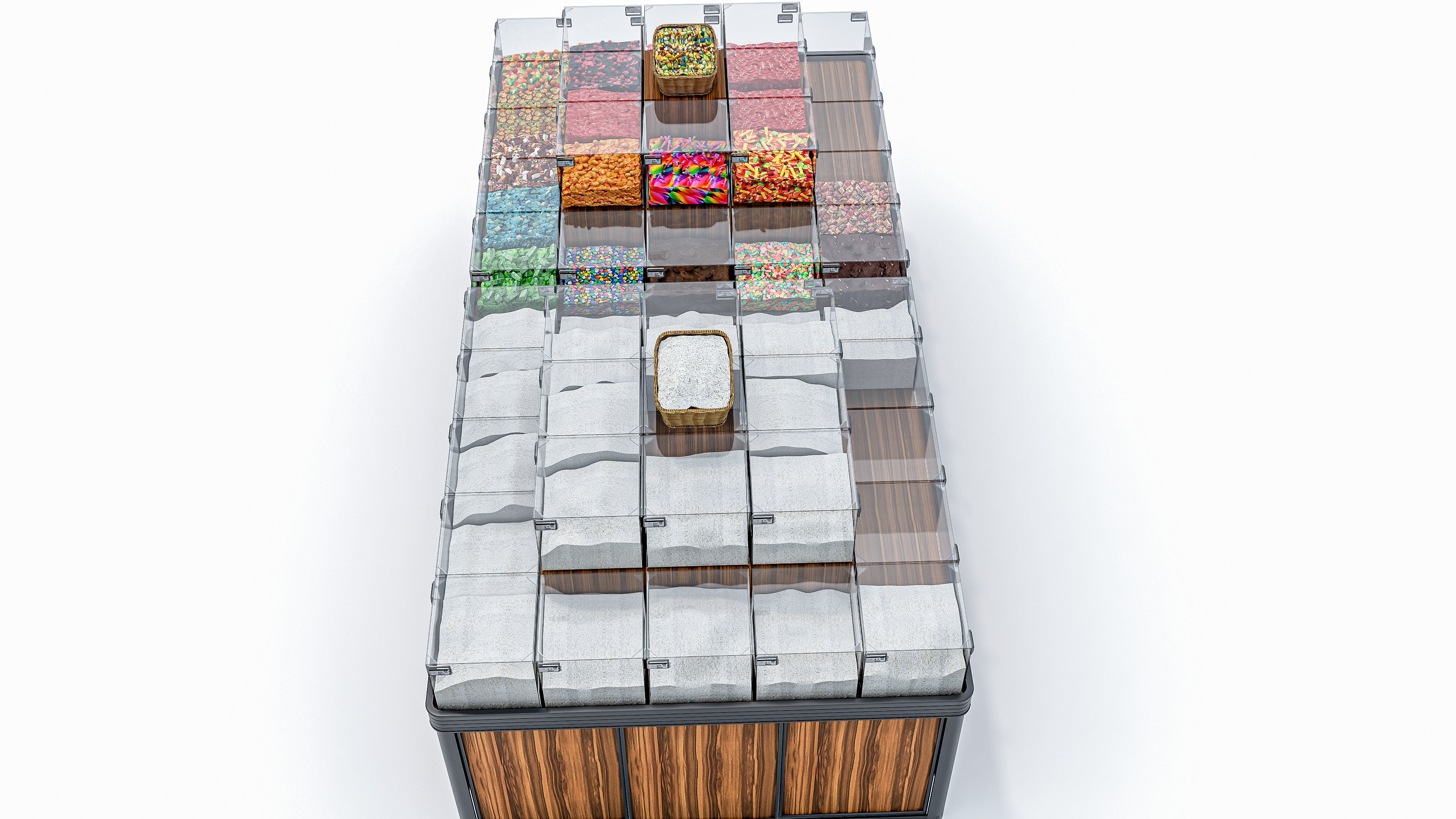 Supermarket  Grocery  stands  Shelves  Racks  Showcase  checkout 3D model_7