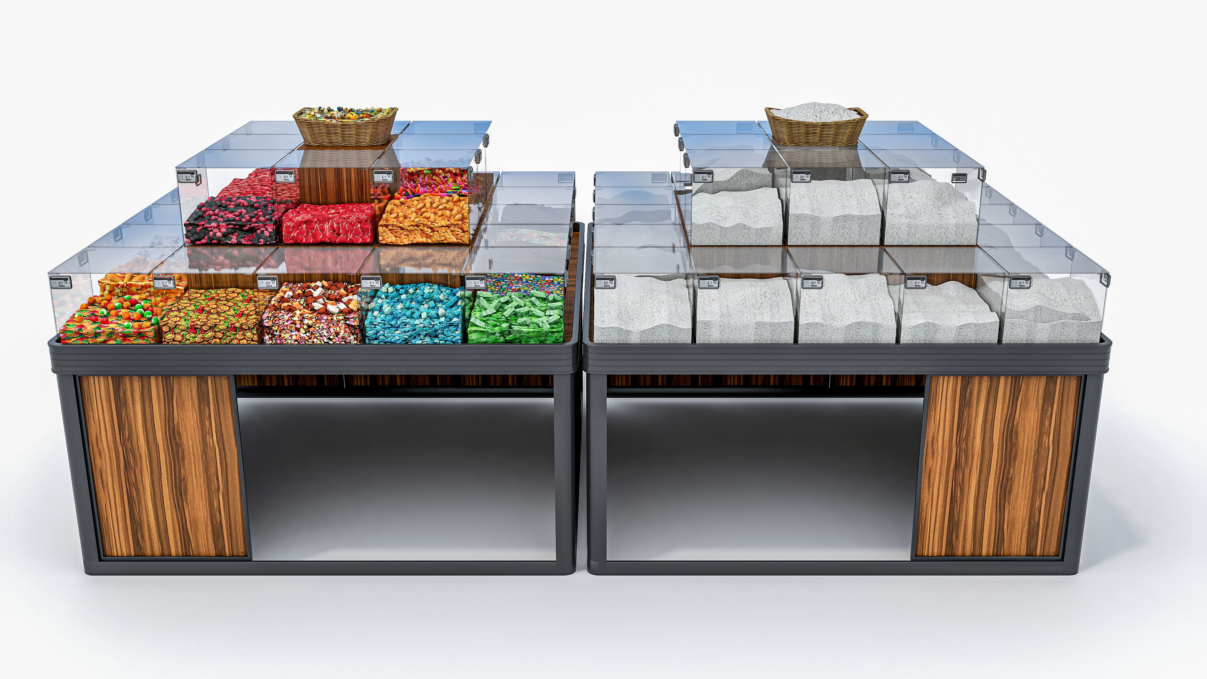 Supermarket  Grocery  stands  Shelves  Racks  Showcase  checkout 3D model_20
