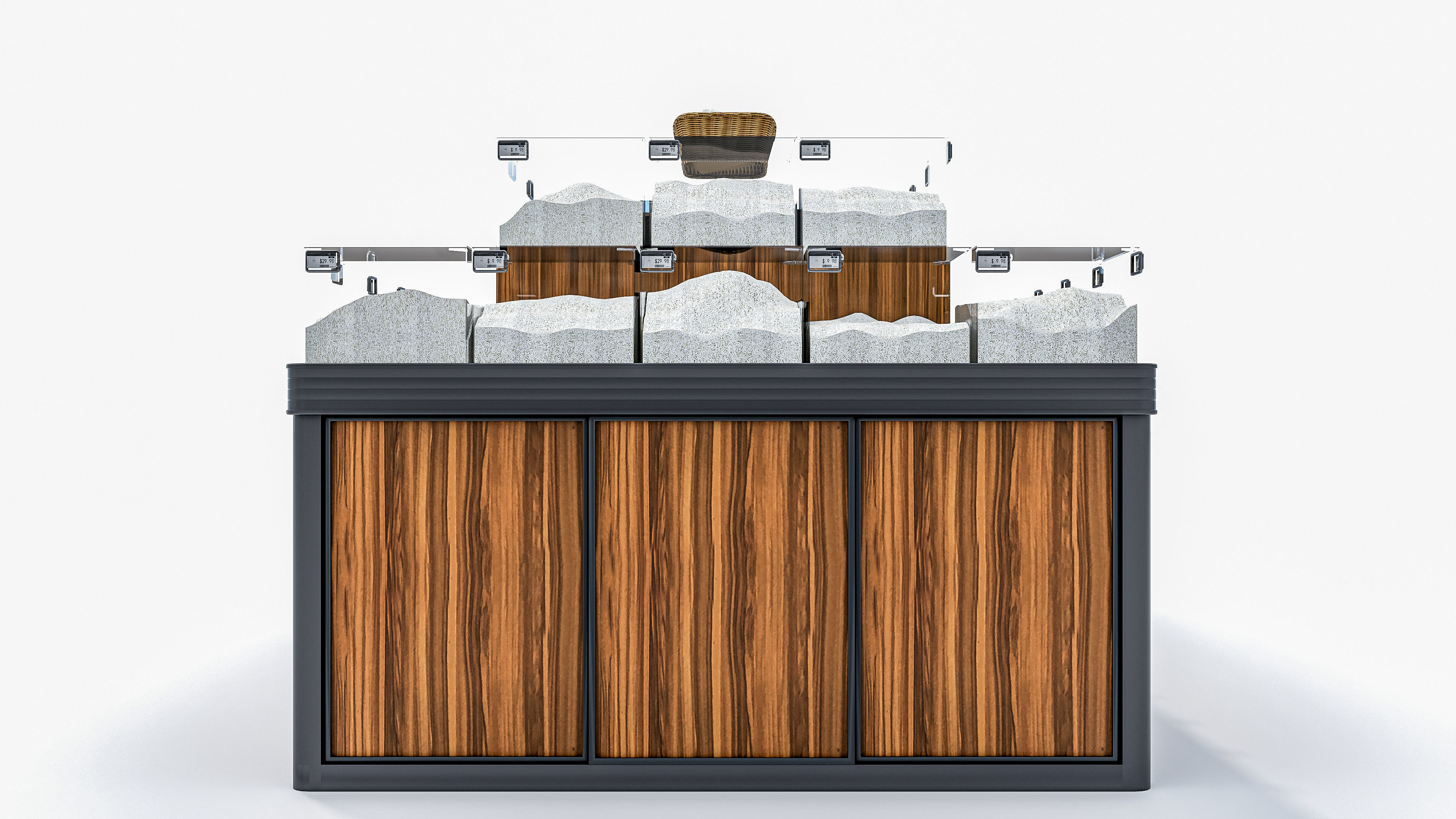 Supermarket  Grocery  stands  Shelves  Racks  Showcase  checkout 3D model_6
