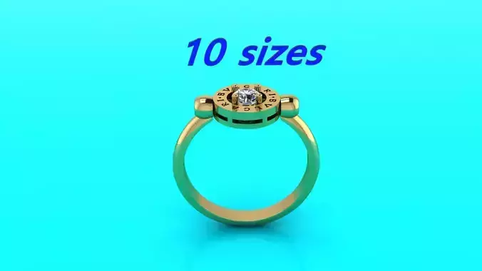 BVLGARI spinning ring replica 3D print model