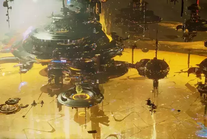 blender eevee realtime scifi city