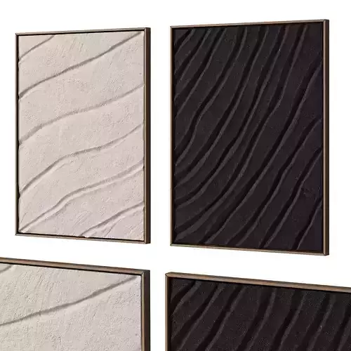 411 frame artwork 09 modern wave relief paintings 01