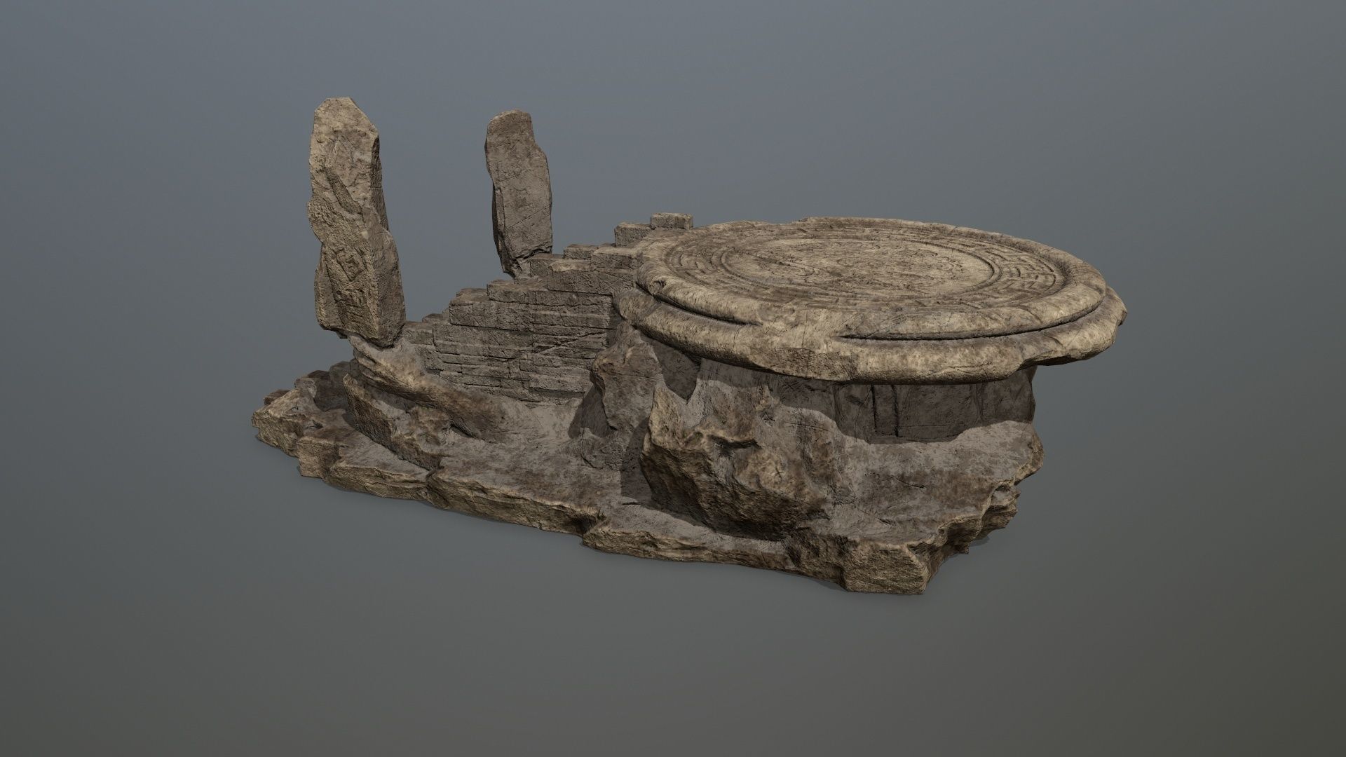 temple Low-poly 3D model_8