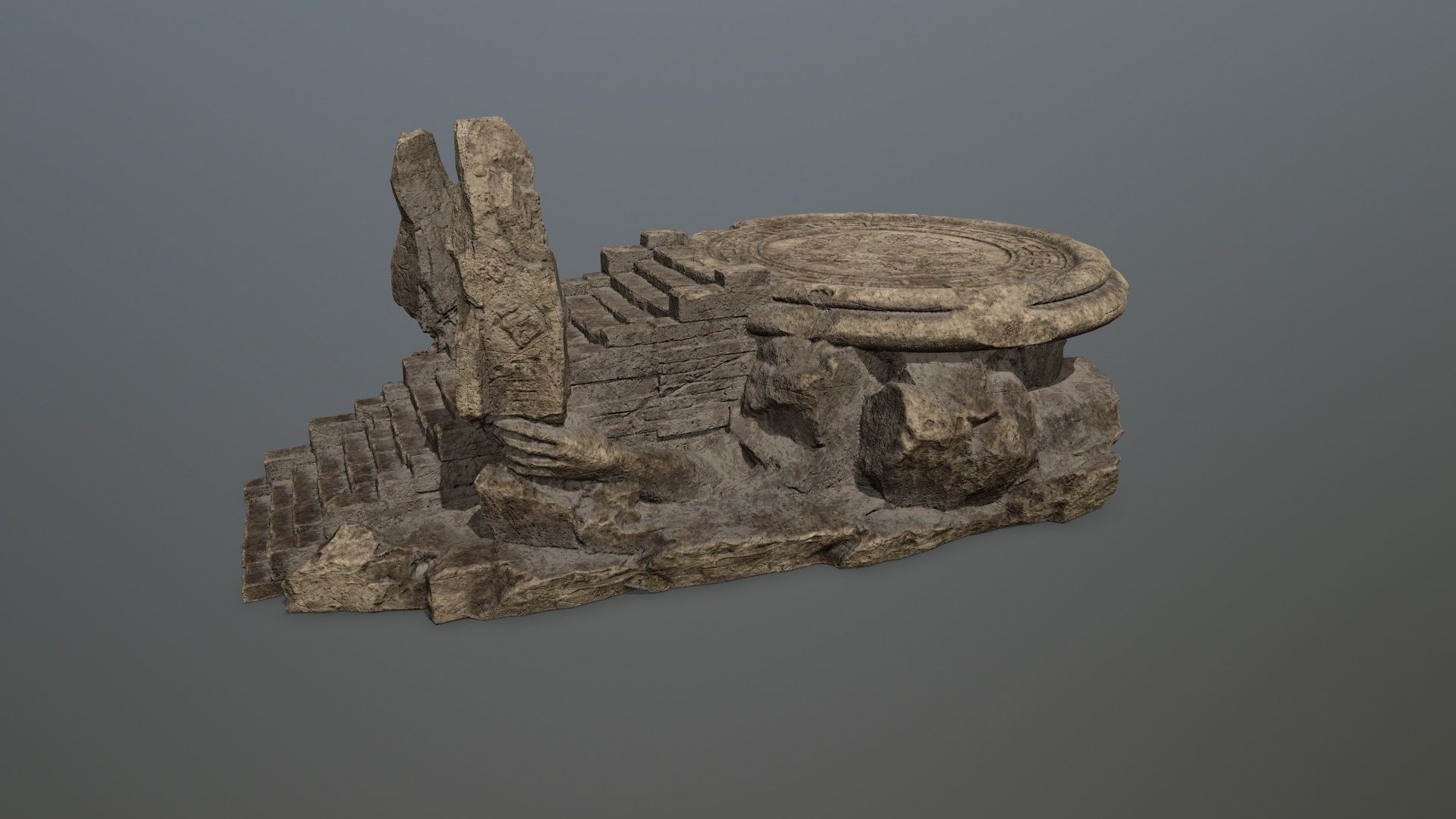 temple Low-poly 3D model_9