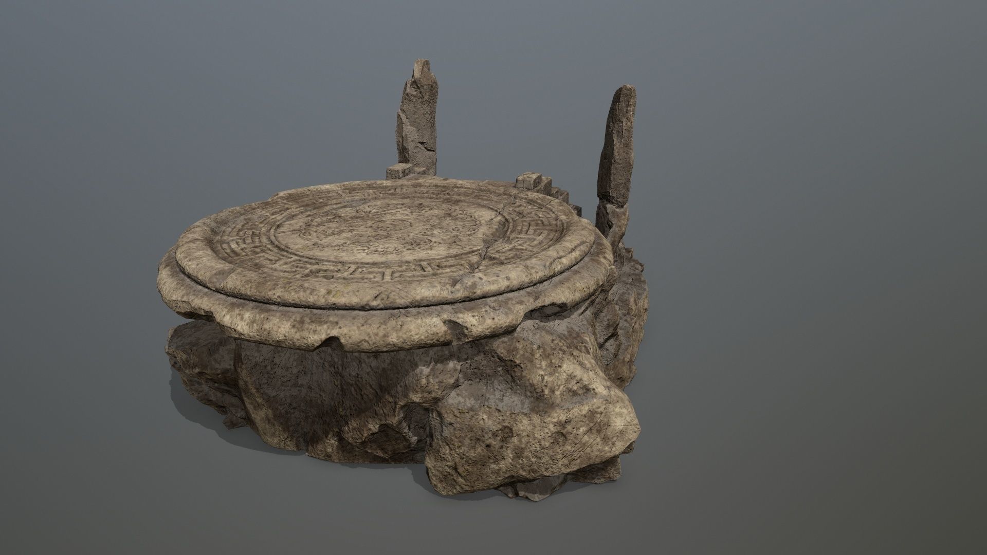 temple Low-poly 3D model_6