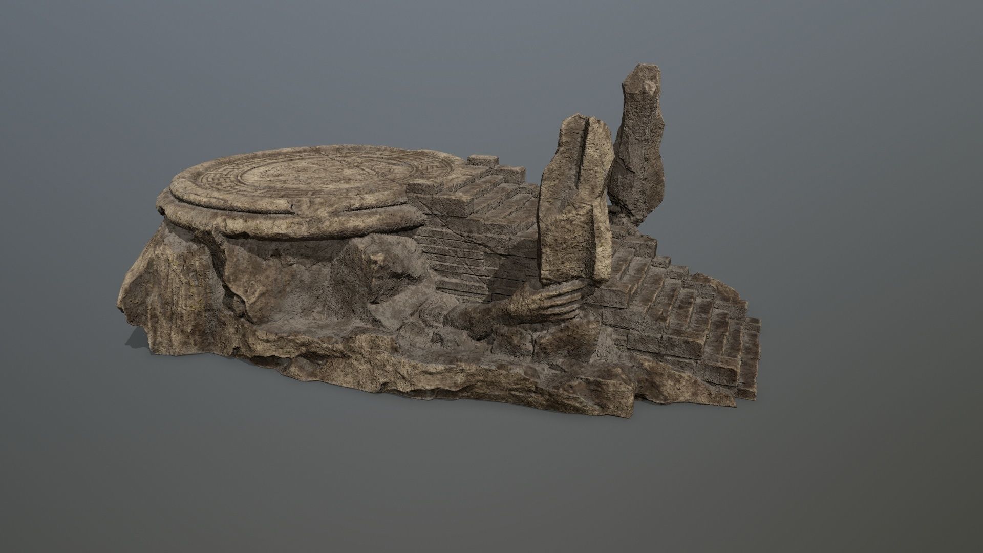 temple Low-poly 3D model_4